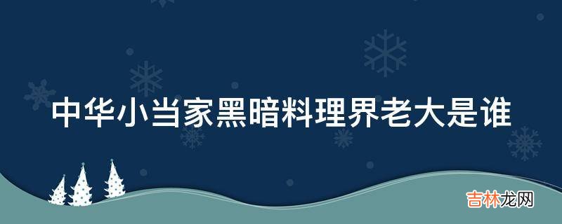 中华小当家黑暗料理界老大是谁?