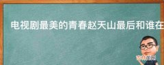 电视剧最美的青春赵天山最后和谁在一起了?