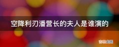 空降利刃潘营长的夫人是谁演的?