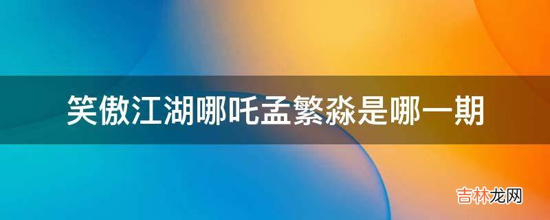 笑傲江湖哪吒孟繁淼是哪一期?