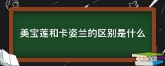 美宝莲和卡姿兰的区别是什么?