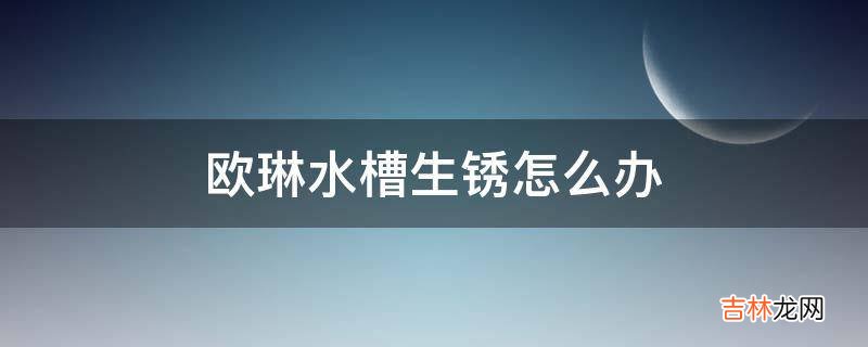 欧琳水槽生锈怎么办?