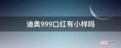 迪奥999口红有小样吗?