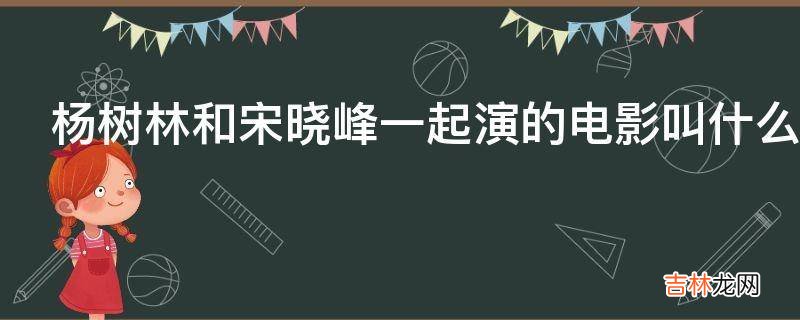 杨树林和宋晓峰一起演的电影叫什么名字?