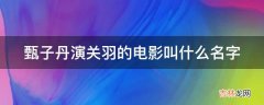 甄子丹演关羽的电影叫什么名字?