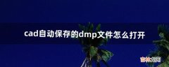 cad自动保存的dmp文件怎么打开（cad保存出现2个文件)