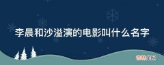 李晨和沙溢演的电影叫什么名字?