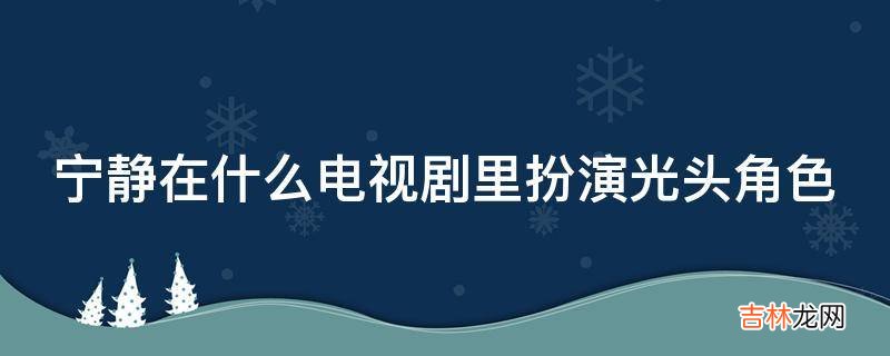 宁静在什么电视剧里扮演光头角色?