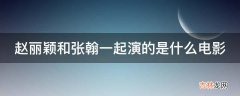 赵丽颖和张翰一起演的是什么电影?