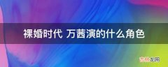 裸婚时代 万茜演的什么角色?