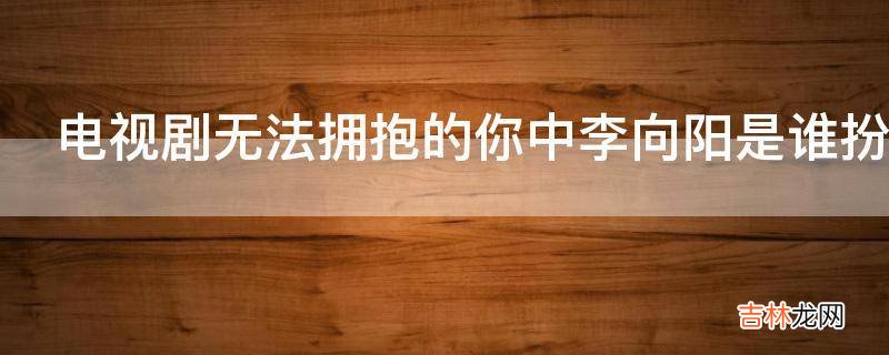 电视剧无法拥抱的你中李向阳是谁扮演的?