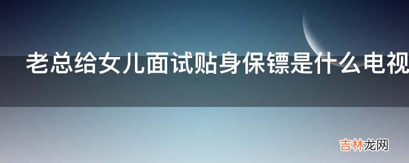 老总给女儿面试贴身保镖是什么电视剧?