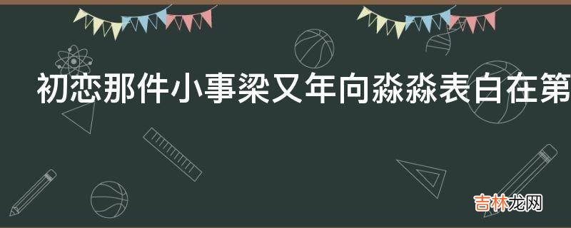 初恋那件小事梁又年向淼淼表白在第几集?