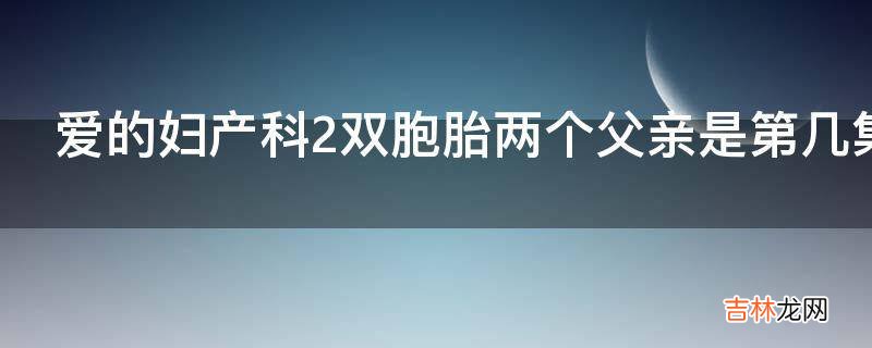 爱的妇产科2双胞胎两个父亲是第几集里的情节?