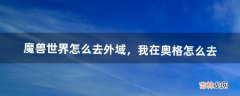 魔兽世界怎么去外域，我在奥格怎么去（奥格瑞玛可以直接去外域吗)