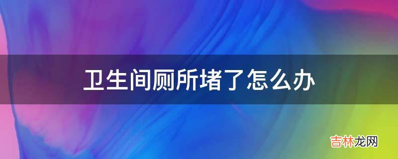 卫生间厕所堵了怎么办?