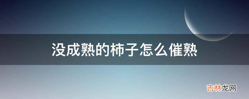 没成熟的柿子怎么催熟?