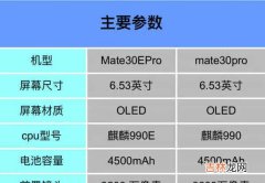 华为mate30pro和mate30epro对比_有什么区别？