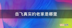 岳飞真实的老家是哪里?