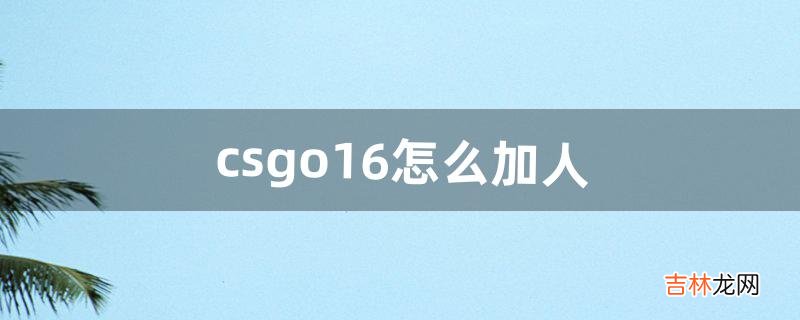 csgo1.6怎么加人（csgo在游戏怎么加人)