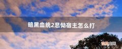 暗黑血统2悲恸宿主怎么打（暗黑血统2图文攻略)