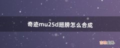 奇迹mu2.5d翅膀怎么合成（奇迹mu第四代翅膀合成方法)