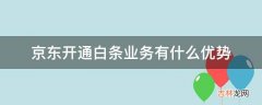 京东开通白条业务有什么优势?