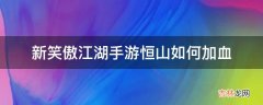 新笑傲江湖手游恒山如何加血?