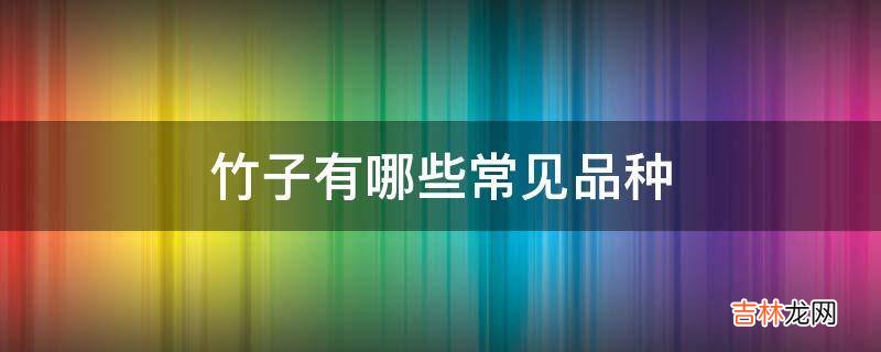 竹子有哪些常见品种?