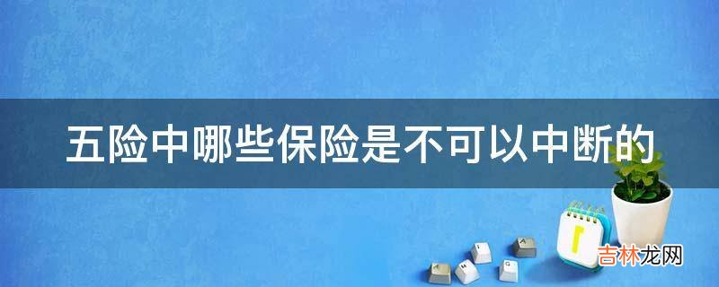 五险中哪些保险是不可以中断的?