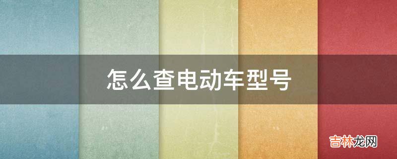 怎么查电动车型号?