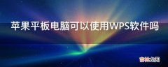 苹果平板电脑可以使用WPS软件吗?