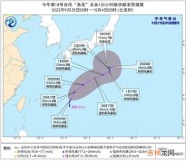 2022年第18号台风“洛克”于西北太平洋洋面上生成