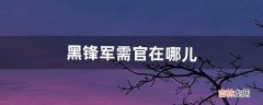 黑锋军需官在哪儿_（军需官的位置在哪里)