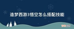 造梦西游3悟空怎么搭配技能?