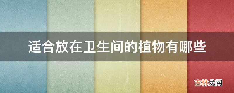 适合放在卫生间的植物有哪些?