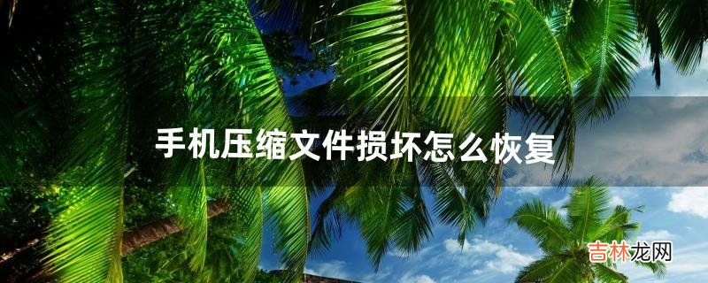 手机压缩文件损坏怎么恢复（手机打开压缩文件损坏)