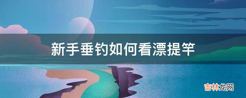 新手垂钓如何看漂提竿?