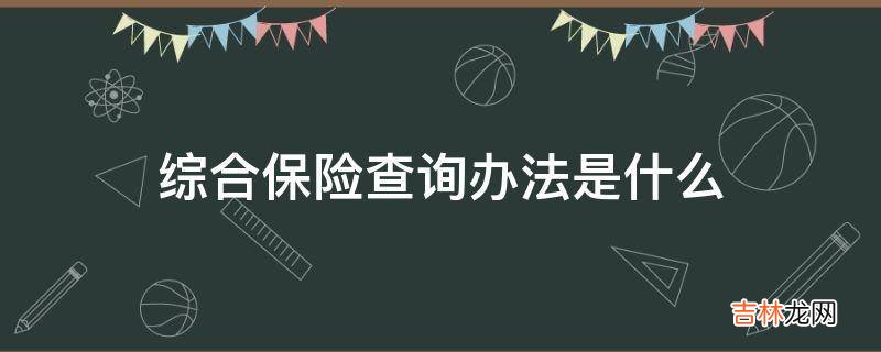 综合保险查询办法是什么?