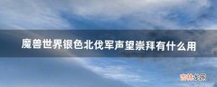 魔兽世界银色北伐军声望崇拜有什么用（银色北伐军声望怎么刷)