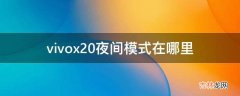 vivox20夜间模式在哪里?