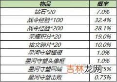 王者荣耀星河守望系列礼包概率介绍