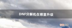 DNF分解机在哪里升级（dnf7级分解机在哪找)