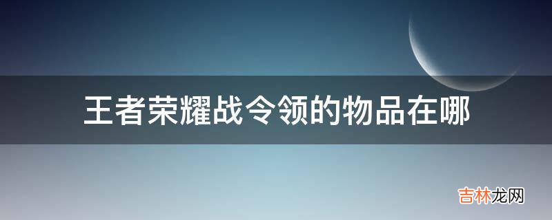 王者荣耀战令领的物品在哪?