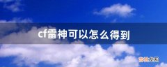 cf雷神可以怎么得到（cf雷神多少钱一把)