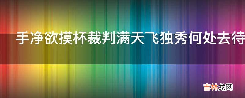 手净欲摸杯裁判满天飞独秀何处去待我买橘归是什么意思?