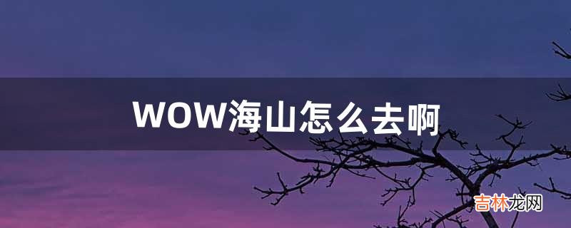 WOW海山怎么去啊(海山最低多少级能进去)