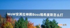 WoW安其拉神殿Boss维希度斯怎么打（wow安其拉boss攻略)