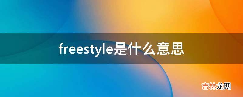 freestyle是什么意思?