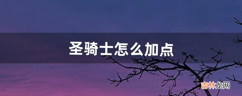 圣骑士怎么加点（圣骑士加点怎么加)